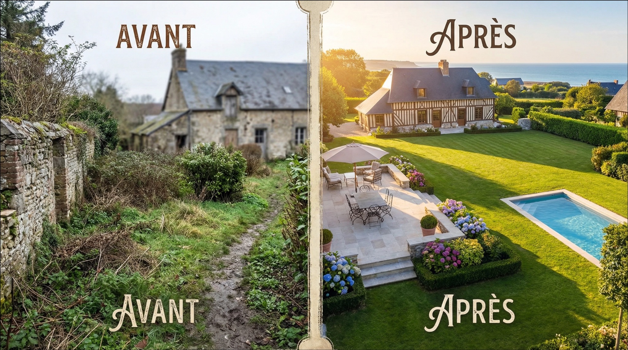 Valorisation avant/après d'un espace extérieur